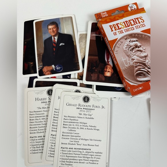 Flash cards for learning: US Presidents and Division - Picture 4 of 4